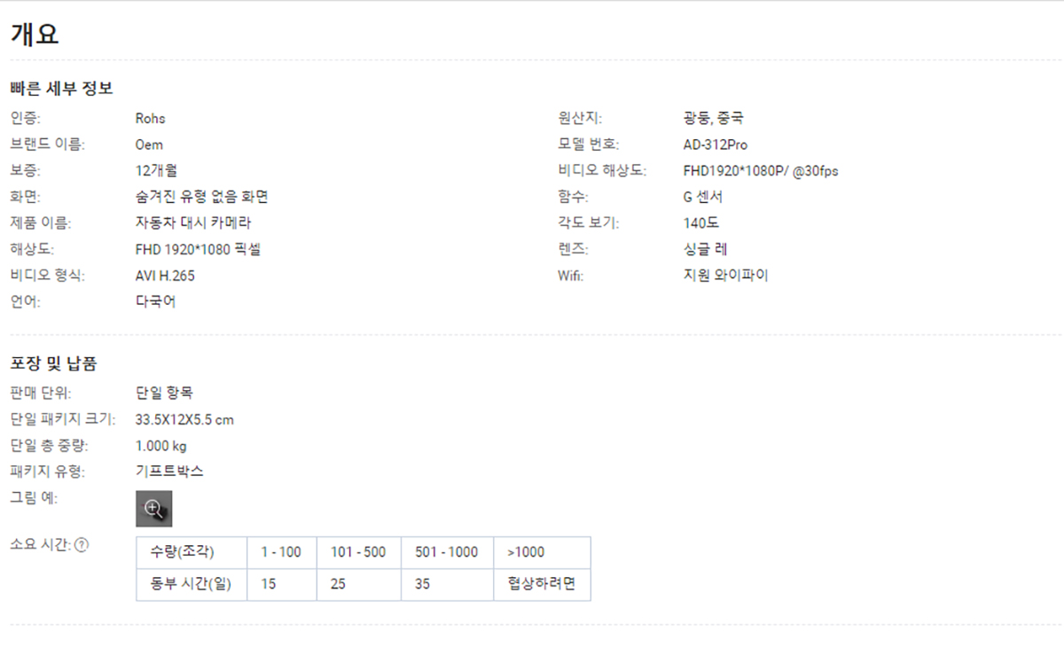 수입산 64기가 블랙박스