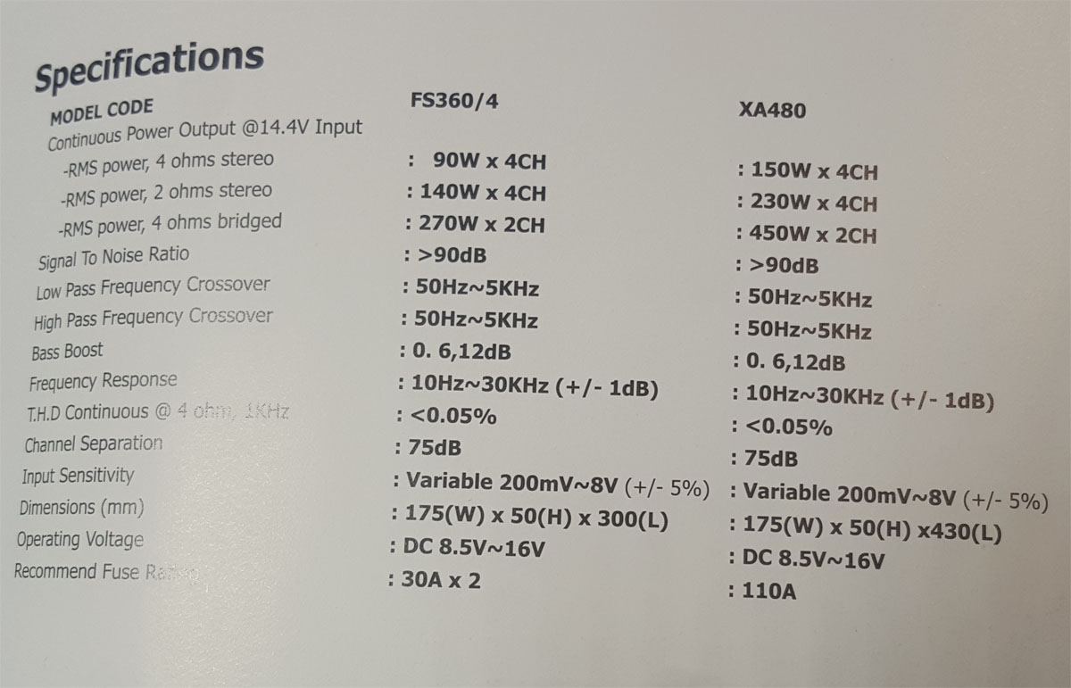 FIRLAND AUDIO XA480  AB클라스 150와트 4채널앰프