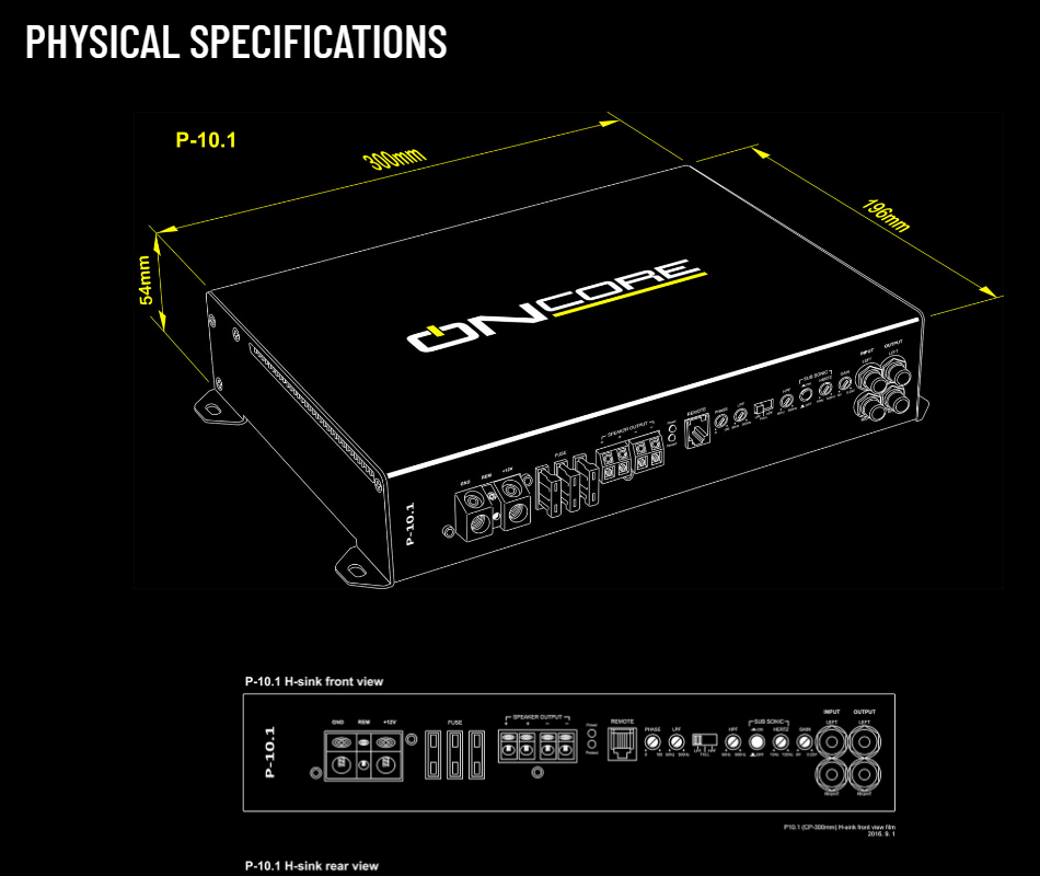 oncore P10.1 (1000D) 우퍼전용 앰프