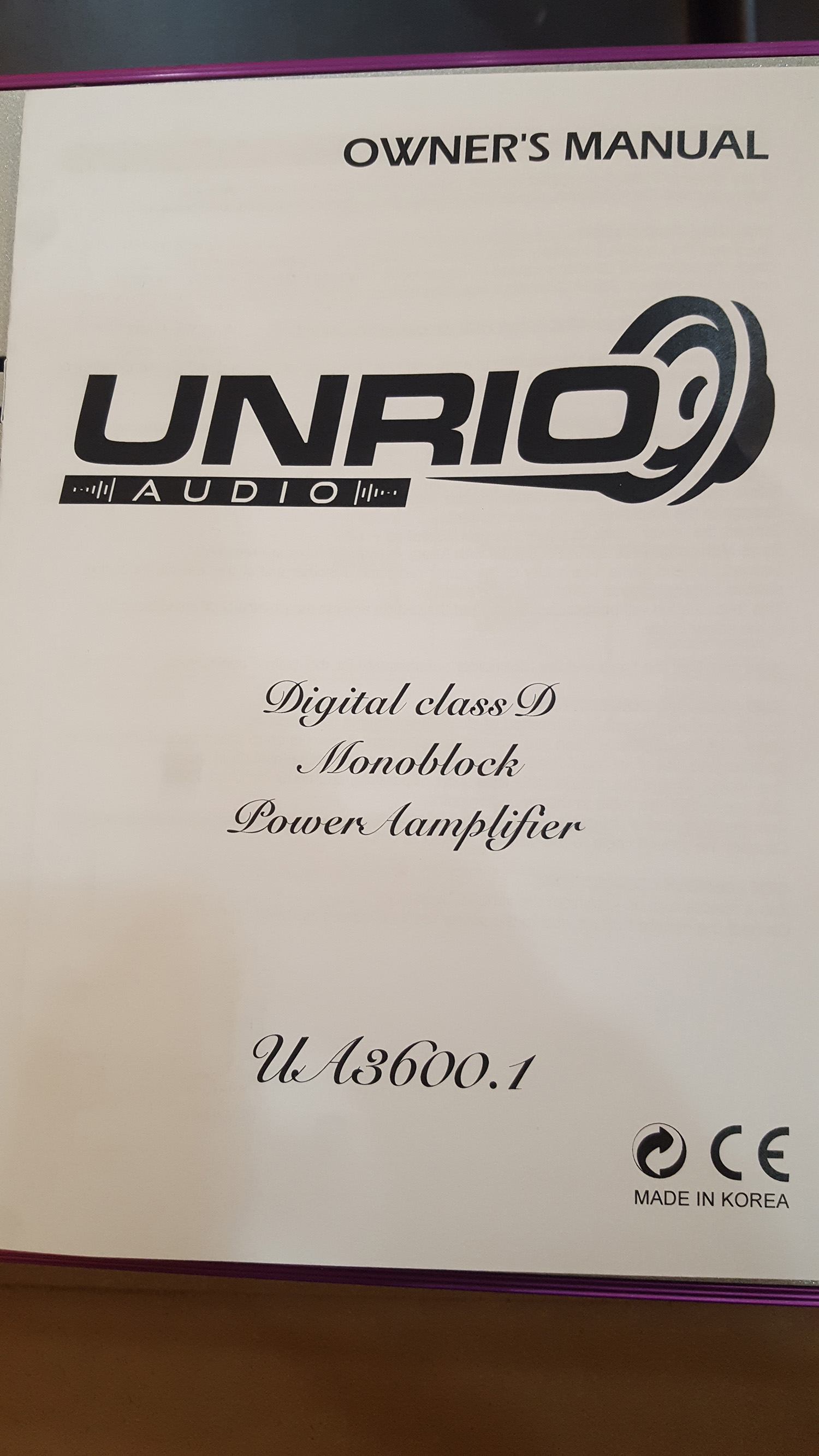 UNRIO AUDIO 3600D 대출력앰프