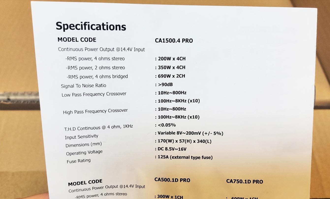 콘크리트오디오 200.4 200와트 4채널앰프