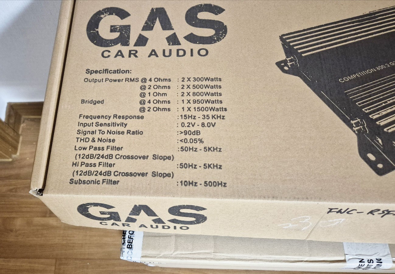 GAS AUDIO COMPETION 800.2 G2 앰프