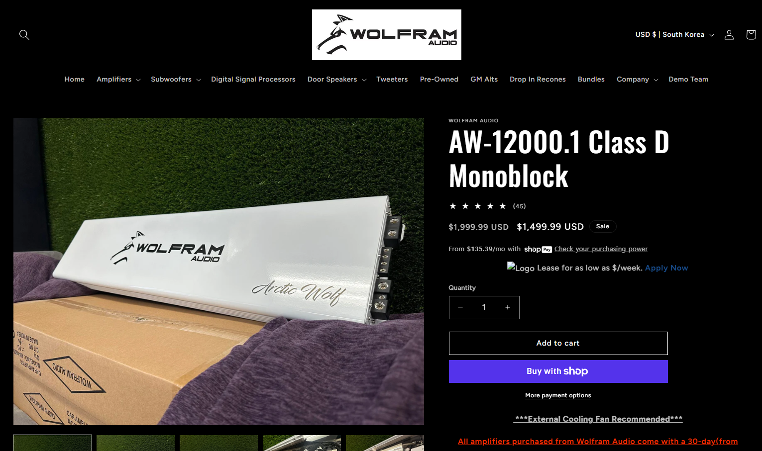 울프람 AW 12000D 대출력 우퍼전용 앰프